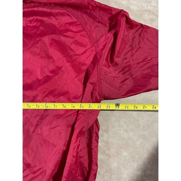 APEX Men's Windbreaker Full Zip Logo Jacket Collared Polyester Red Large - Picture 9 of 10